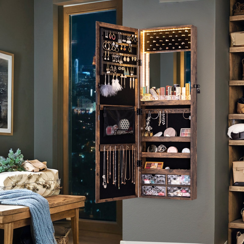 Armoire à bijoux, Brun rustique