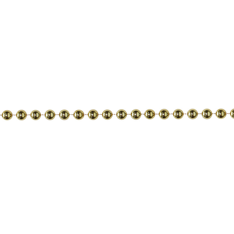 Guirlande de Noël brillante à perles métalliques, Doré céleste métallique