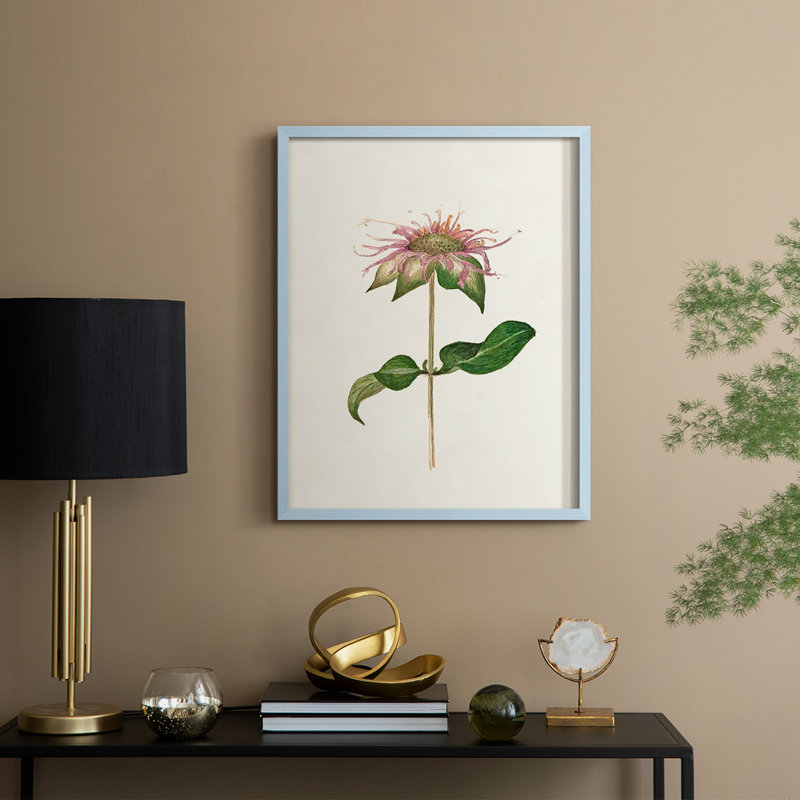 Mauve Garden Flowers V, reproduction encadrée - bois massif, Bleu, H 15 po x l 12 po