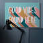«Good Vibes Found Here Quote Pastel Color Pop» par Amanda Houston - impression d'art textuel-52745103-52745099