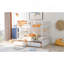 Full Over Full Bunk Bed With Drawers, Convertible Beds, White