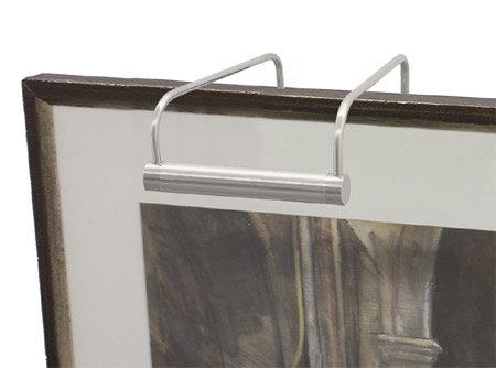 Frame Mounted Picture Light, Satin Nickel, 7.5" H x 21" W x 8" D