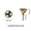 Boutons de 1,5 po de diamètre Hagen