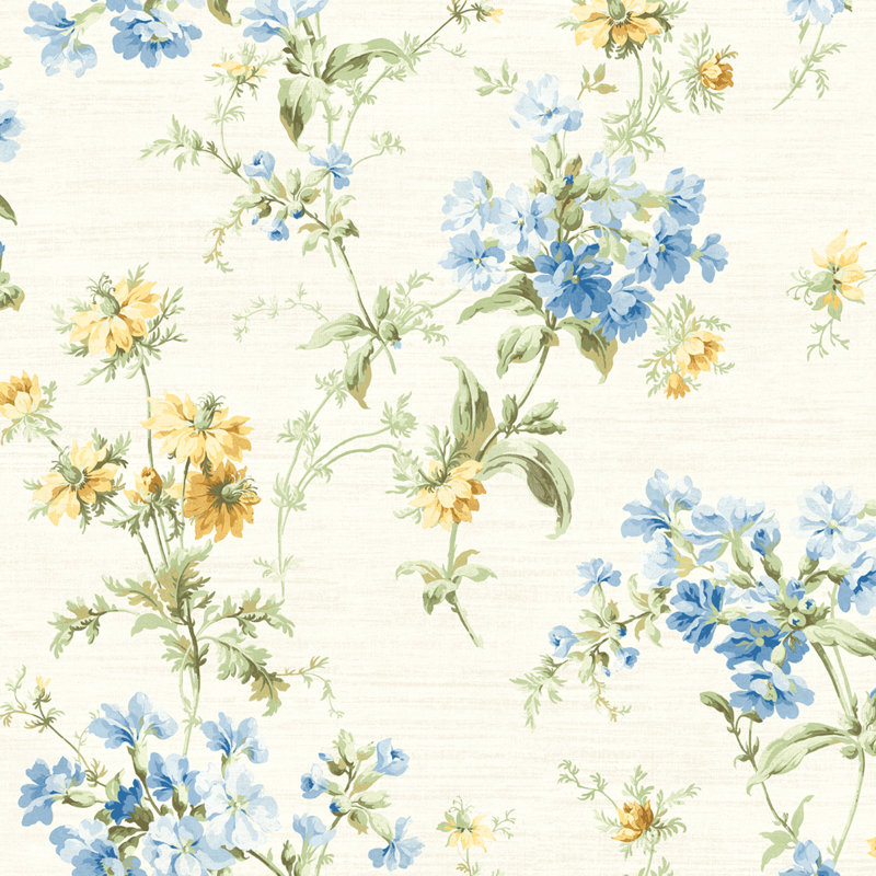 Papier peint embossé à fleurs sauvages 33 'x 20,5 "Springtime Cottage Toss, Île Seymour Nord, Galapagos