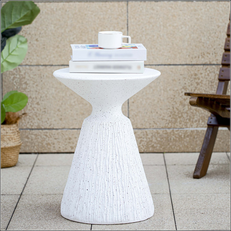 Table d'appoint MGO rétro avec piédestal texturé