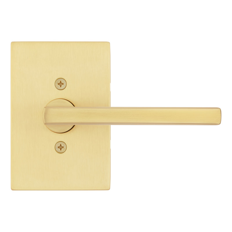 Halifax Lever (Rectangle) - Pull Only in Satin Brass