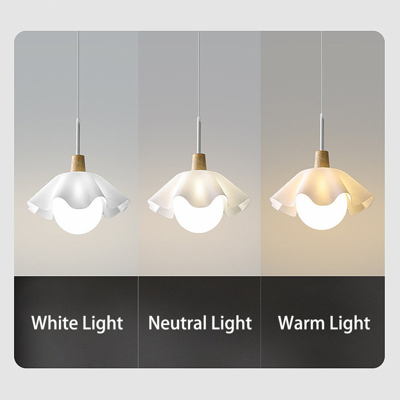 Luminaire suspendu fleur lait blanc