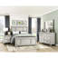 Armoire de chevet classique à 2 tiroirs gris, glissières à roulement, table de chevet sans assemblage, idéale pour la chambre à coucher