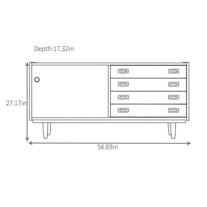 Large-Capacity Minimalist Sideboard