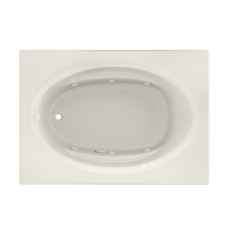 SIGNATURE® Oval in Rectangle 6042 Drop-In Whirlpool LH/RBM Oyster