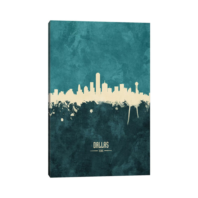 Dallas Texas Skyline by Michael Tompsett - Wrapped Canvas Print, 101.6 cm H x 66.04 cm W x 3.175 cm D