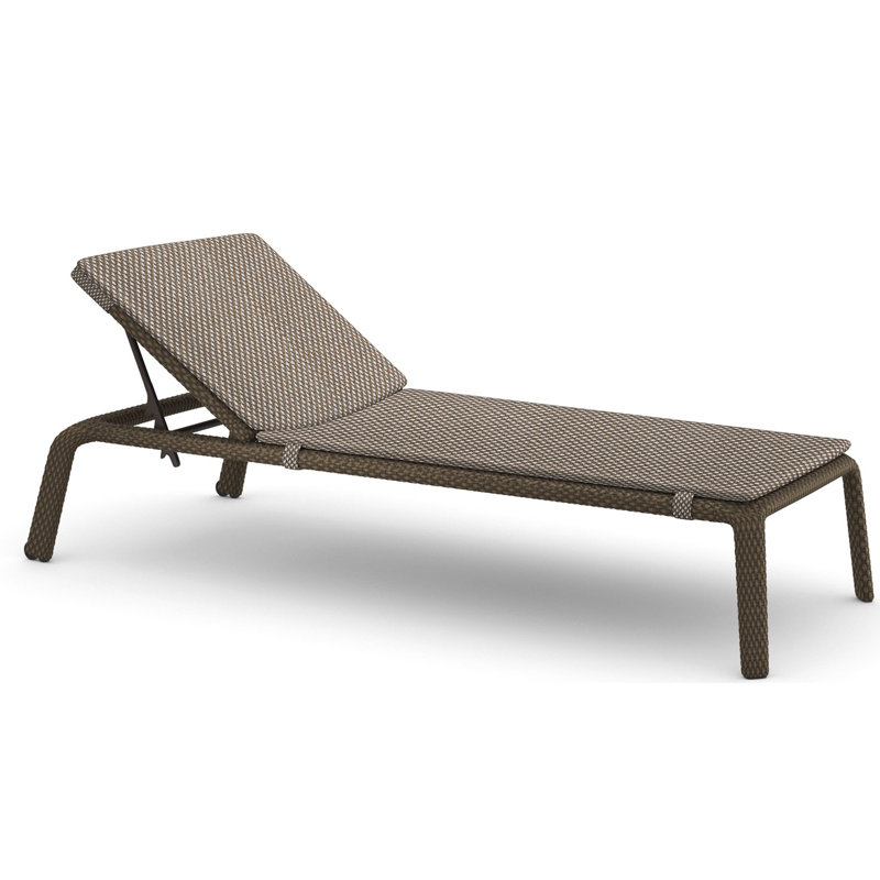 Seashell Outdoor Chaise Lounge, Taupe 