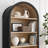 Evie Arched Narrow Bookcase Display Cabinet In Black-108298302
