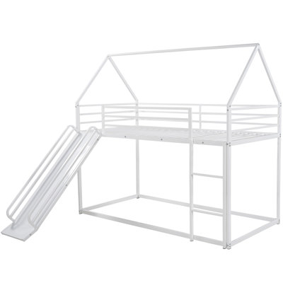 Twin Over Twin House Bunk Bed With Ladder And Slide -  Harper Orchard, 929CB6088DC141C1852B8806B7519212