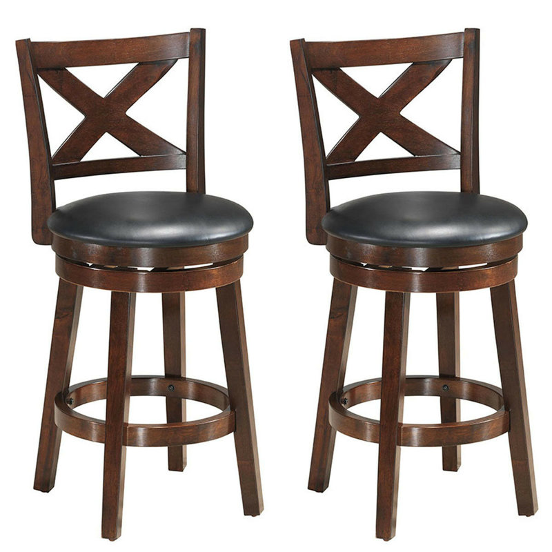 Woosley Swivel Upholstered Counter Stool, Counter Stool (24" Seat Height)