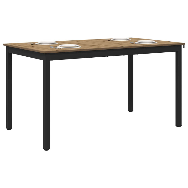 Rectangular Dining Table, 75cmH x 140cmL x 80cmW, Light Brown