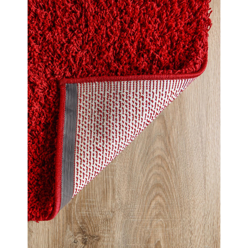 Tapis rouge cerise Angeline, Rouge cerise, Rectangle 5'1" x 7'1"