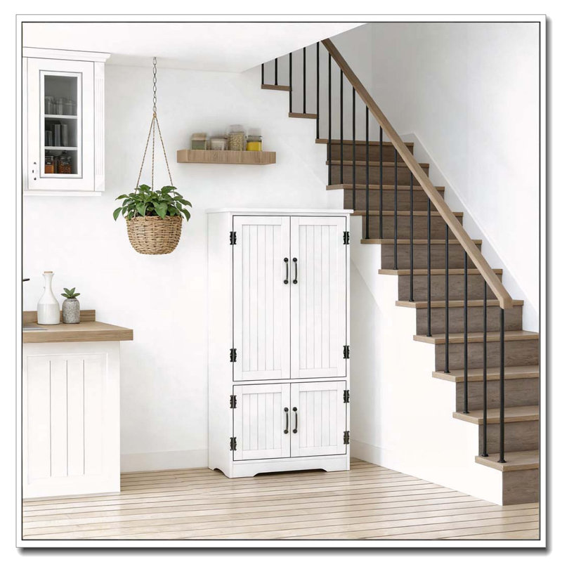 Armoire de rangement Farmhouse, Blanc