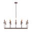 Lustre linéaire à 10 lumières de style bougie pour îlot de cuisine-515783807