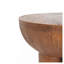 Table d'appoint ronde d'extérieur à grain de bois à trois pieds, brun