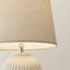 Harrison Tapered Lamp Shade Geometric Ribbed Pattern Gloss Small Table Lamp-470013746-470013747-499751471