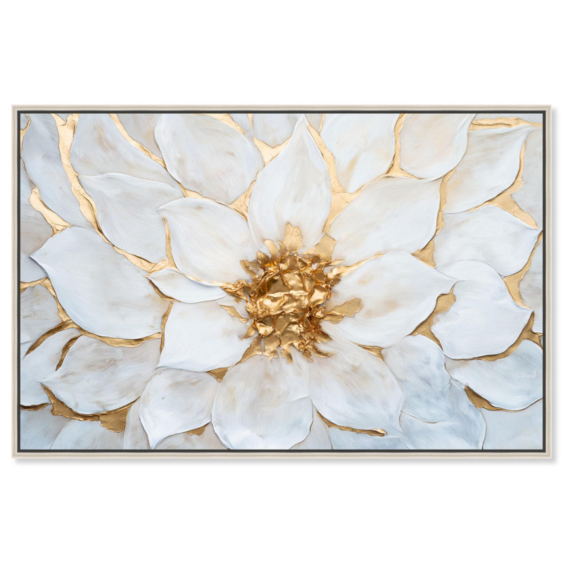Art Remedy, toile glamour élégante, lustre dans la fleur I, H 11 po x l 16 po, Encadrement argenté