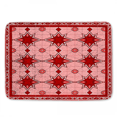 Tapis de bain à motif d'étoile rouge