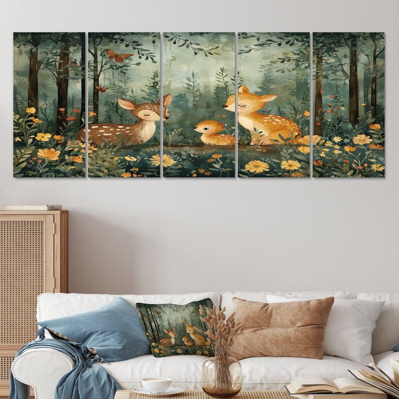 Nursery Brown Fantasy Forest III - Nursery's Wall Decor Set, 28" H x 60" W
