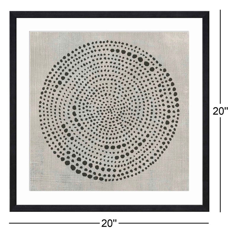 Mythos I par Chariklia Zarris - peinture encadrée, Cadre photo simple noir avec passe-partout, H 20 po x l 20 po