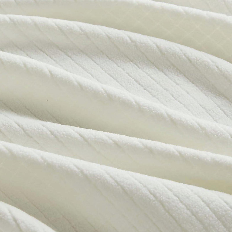 Microfleece Blanket Full/Queen, Full, Ivory