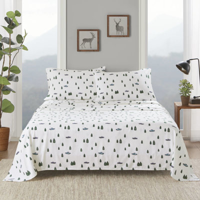 Très grand drap 4 pièces, 100% flanelle de coton, simple / double pour matelas de 12 po, grand / très grand / 14 po de profondeur de matelas