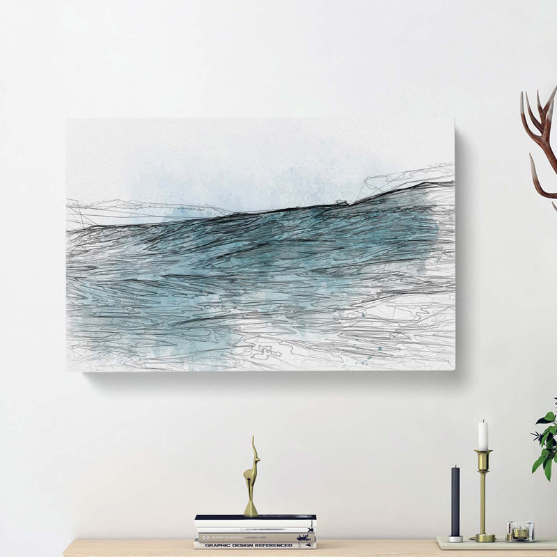 Ocean Wave In Morocco In Abstract - Wrapped Canvas Print, 50cm H x 76cm W x 3cm D