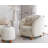 Elegant Wing Chair, White, 32.3 x 30.3 x 31.5 Inches | 100% Hornbeam Wood Frame, 100% Teddy Fabric | Comfortable Seat: 20.9 x 16.9 x 20.5 Inches | Perfect for Living Room & Cozy Reading Nook, Stylish Design