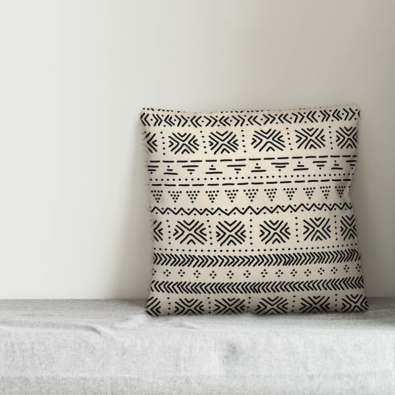 Mudcloth Square Pillow Cover & Insert