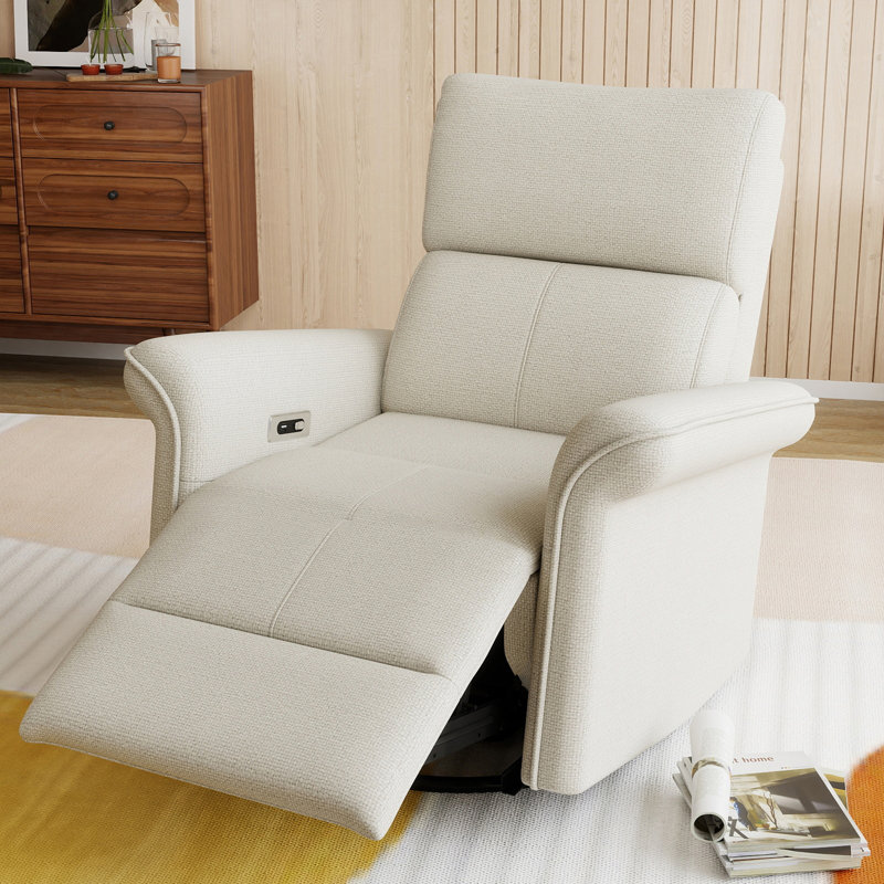 Fauteuil inclinable manuel berçant rembourré