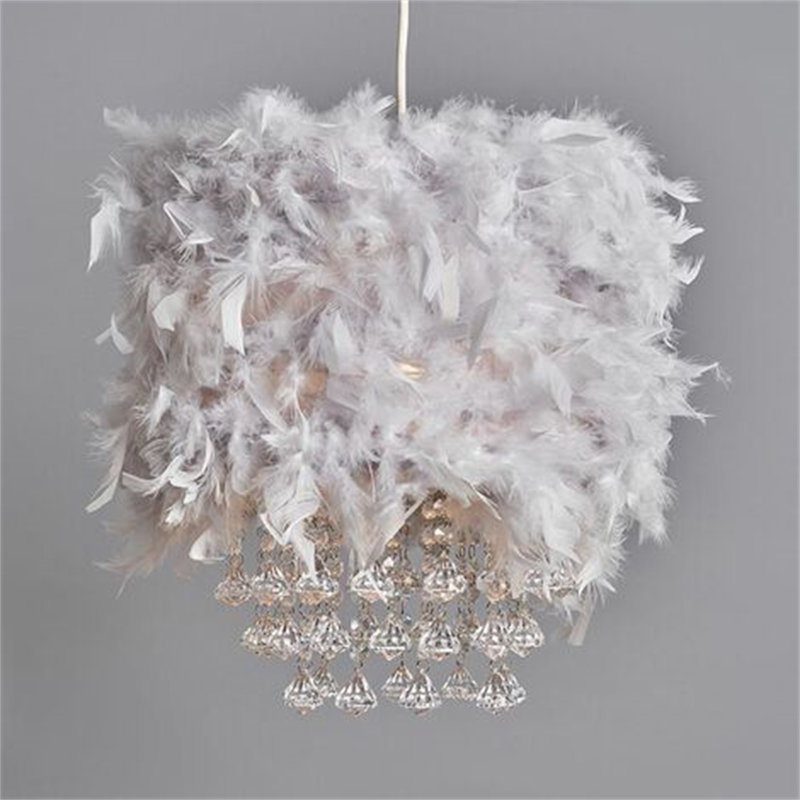 Faux Leather Novelty Lamp Shade in Grey