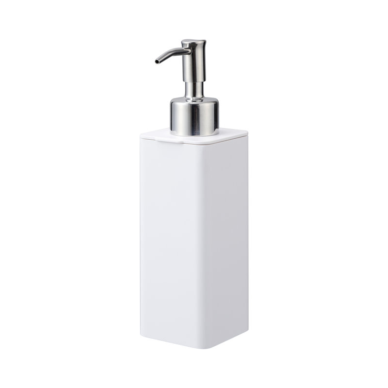 White ABS Plastic Refillable Hand Soap Dispenser with Pump
