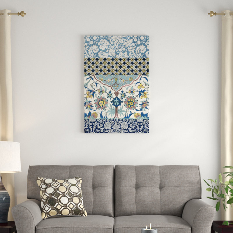 «Bohemian Tapisserie IV», peinture sur toile, H 36 po x l 24 po