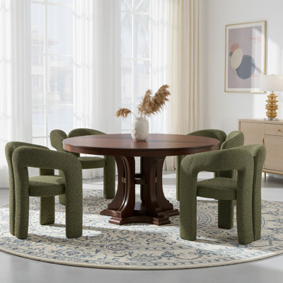 Chaise de salle à manger rembourrée avec fauteuils de cuisine en velours