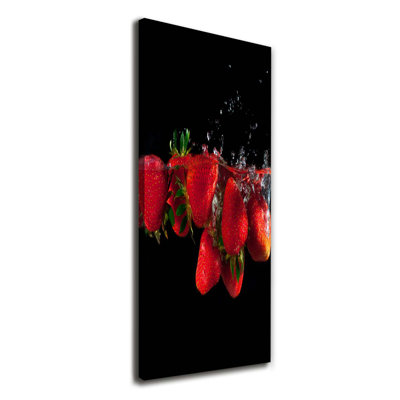 Strawberries In Water - Wrapped Canvas Print