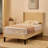 Twin Bed Frame Upholstered Platform with Headboard and Strong Wooden Slats-88590661