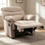 Fauteuil inclinable beige en tissu tissé