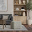 Pouf carré en polyester Beatrix