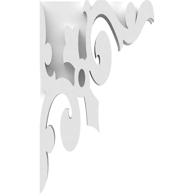 1 7/8"W X 6 1/2"D X 11"H Whitman Architectural Grade PVC Corbel, 11" H x 6.5" W x 1.875" D