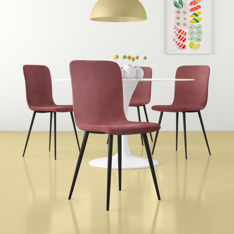 Presidio 44.5cm H Polyester Blend Upholstered Side Chair, Pink