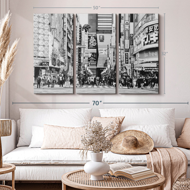 «Godzilla Road», 3 pièces sur toile, H 32 po x l 50 po