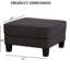 Repose-pieds carré de style contemporain gris foncé