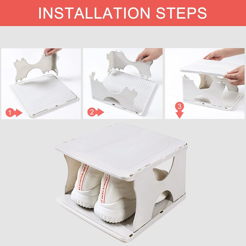 Range-chaussures à 6 niveaux avec rangement réglable