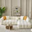 Modern Bouclé Sectional Sofa – Plush Curved Design With Deep Seats, Modular Layout & Teddy Upholstery-1569947373