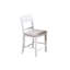 Style blanc de style contemporain de 2 chaises hautes en bois d'hévéa avec assise confortable et dossier moderne et transitionnel